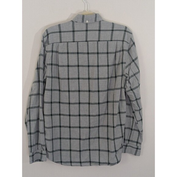Steven Alan Shirt Mens Sz M Button Up Gray Plaid Pocket Flannel Made USA Light - Picture 11 of 11